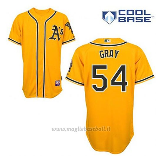 Maglia Baseball Uomo Oakland Athletics Sonny Grigio 54 Or Alterner Cool Base